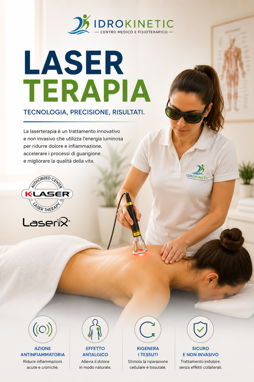 Laserterapia Idrokinetic — K-Laser e Laserix